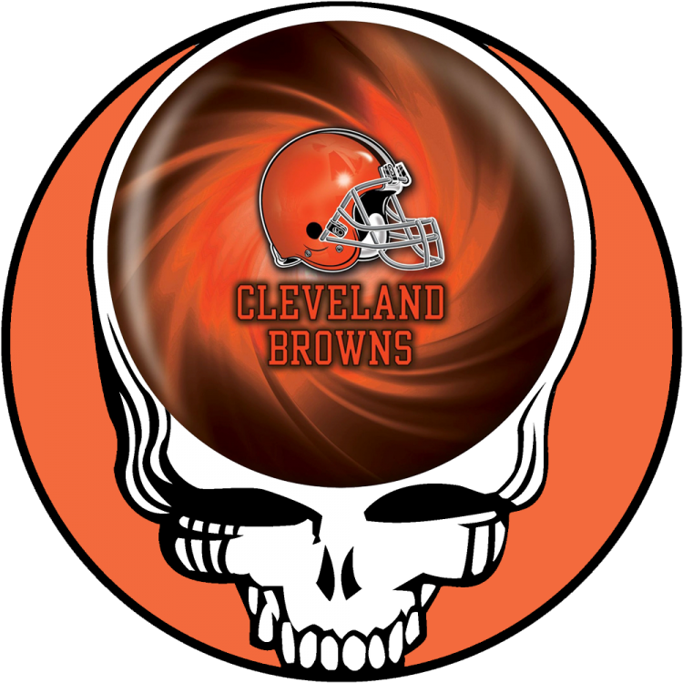 Cleveland Browns skull logo fabric transfer